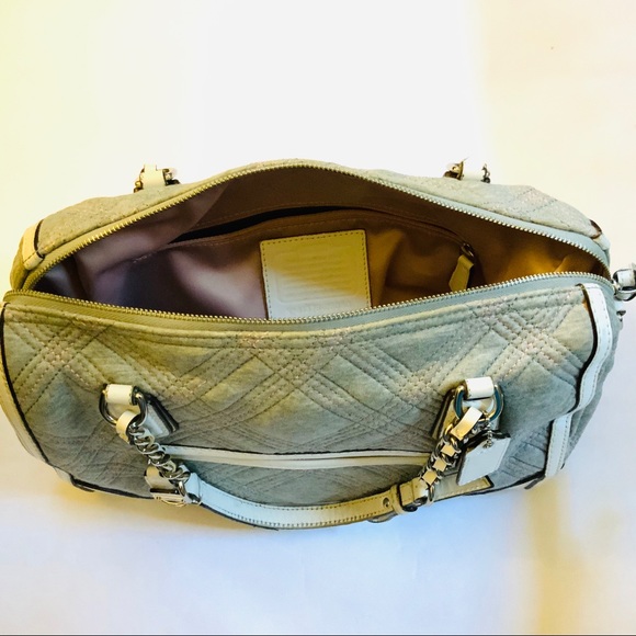 Vintage Coach in gray trimmed with white leather - Picture 7 of 7